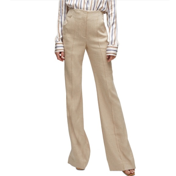 VERONICA BEARD Komi Pants Sandalwood Melange Wide Leg‎ Size 10